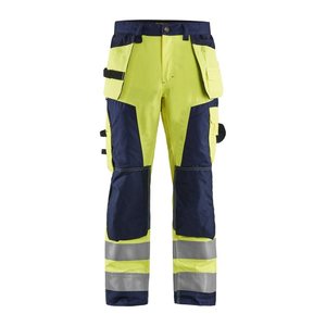 BLAKLÄDER® unisex Warnschutzhose 1568 gelb, marine Größe 25