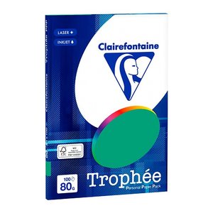 Clairefontaine Kopierpapier Trophée tannengrün DIN A4 80 g/qm 100 Blatt