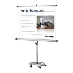 FRANKEN Stativleinwand MOBIL 1:1, 150 x 150 cm Projektionsfläche