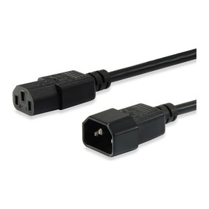 Equip Kaltgeräteverl.-Kabel IEC C14->IEC C13 St/Bu 1.80m PVC Polybeutel