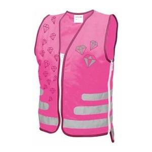 ROTH Mädchen Kinder-Warnweste Diamant pink Einheitsgröße