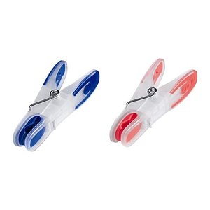 LEIFHEIT Wäscheklammern blau/transparent und rot/transparent, 25 St.