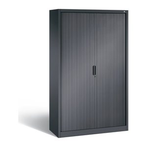 CP Omnispace Rollladenschrank schwarzgrau 4 Fachböden 120,0 x 42,0 x 198,0 cm