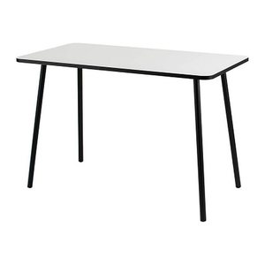 PAPERFLOW easyHome HOPM Schreibtisch weiß rechteckig, 4-Fuß-Gestell schwarz 114,0 x 60,0 cm