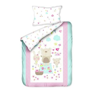 Farbenfrohes Kinder-Bettwäscheset (100% Baumwolle)
