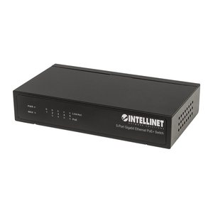 INTELLINET PoE+ Switch 5-Port Gigabit Ethernet 60W Desktop