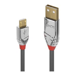 LINDY USB 2.0 Kabel Typ A/Micro-B Cromo Line M/M 1m