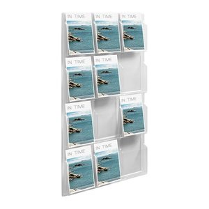helit Wandprospekthalter transparent 12x DIN A4 76,6 x 5,1 x 126,0 cm, 1 St.