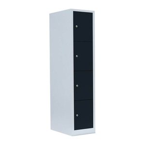 LÜLLMANN Schließfachschrank anthrazit, lichtgrau 523418, 4 Schließfächer 41,5 x 50,0 x 180,0 cm