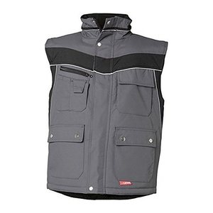 PLANAM® unisex Winterweste PLALINE schiefer, schwarz Größe M