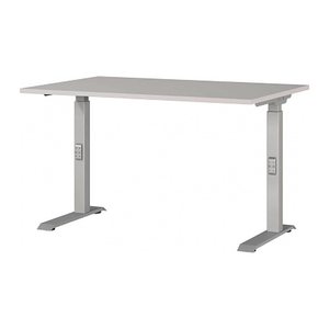 GERMANIA DOWNEY höhenverstellbarer Schreibtisch kaschmir rechteckig, C-Fuß-Gestell silber 120,0 x 80,0 cm