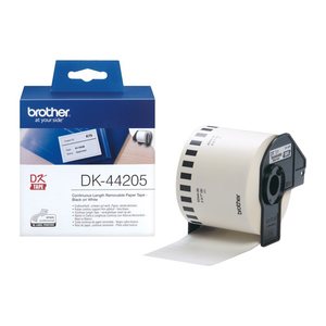 brother Endlospapierrolle für Etikettendrucker DK44205 weiß, 62,0 mm x 30,48 m, 1 Rollen