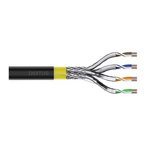 DIGITUS Erdverlegekabel Cat7a S/FTP Ring 100m schw AWG 22/
