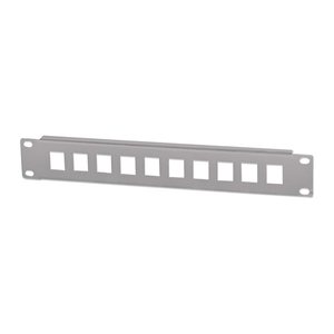 INTELLINET 10-Port Patchpanel unbestückt 10" 1 HE grau