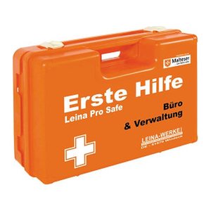 LEINA-WERKE Erste-Hilfe-Koffer Pro Safe Büro & Verwaltung DIN 13157 + Erweiterung orange