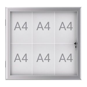 MAUL Schaukasten Excite grau 6x DIN A4 73,9 x 2,8 x 69,6 cm, 1 St.