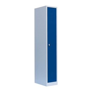 LÜLLMANN Spind enzianblau, lichtgrau 510111, 1 Schließfach 31,5 x 50,0 x 180,0 cm