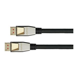 Python DisplayPort 1.4 Kabel Nylongeflecht schwarz 5m