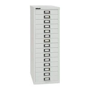 BISLEY MultiDrawer™ L3915 Schubladenschrank lichtgrau 15 Schubladen 27,8 x 38,0 x 85,7 cm, 1 St.
