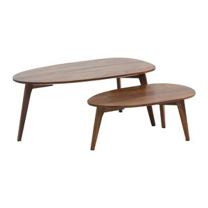 WOHNLING Couchtische-Set Nierenform Massivholz sheesham, 1 St.