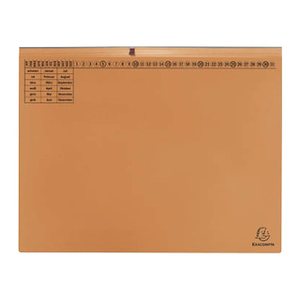 Exacompta Hängehefter Exaflex Karton orange DIN A4 2x kaufmännische Heftung, 25 St.