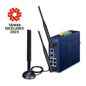 PLANET Industrial 5-Port GE LoRaWAN WLAN Gateway LCG-300W-EU