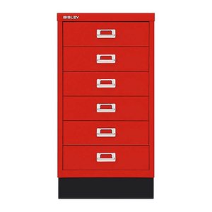 BISLEY MultiDrawer™ L29A36S Schubladenschrank kardinalrot 6 Schubladen 34,9 x 43,2 x 67,0 cm, 1 St.