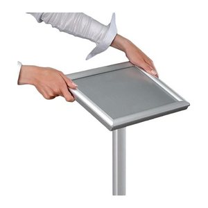 update displays Infoständer silber DIN A4 25,0 - 33,0 x 42,0 x 86,5 - 125,0 cm, 1 St.