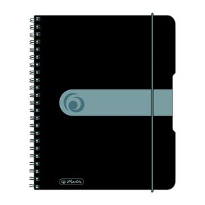 Herlitz Spiralblock "to go" PP-Cover A5 80 Bl. Schwarz