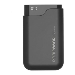 RealPower Powerbank PB-7500C schwarz 7.500mAh
