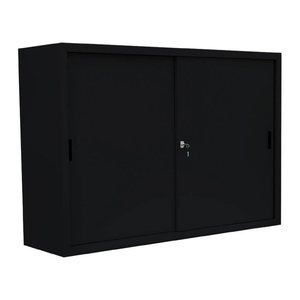 LÜLLMANN Schiebetürenschrank, 550159 tiefschwarz 2 Fachböden 160,0 x 45,0 x 109,0 cm