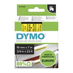 DYMO Schriftband D1 S0720880, 19 mm, schwarz auf gelb, 1 St.