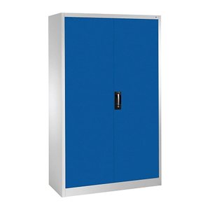 CP Stahlschrank 08930-00 S10009 lichtgrau, enzianblau 4 Fachböden 120,0 x 40,0 x 195,0 cm, aufgebaut, 1 St.