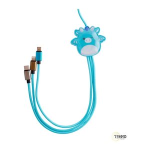 Lazerbuilt Ladekabel 3 in 1 Squishmallows - Tatiana 1,2m