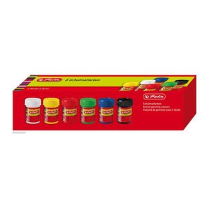 Herlitz Schulmalfarben 6 Töpfe a 25ml Faltschachtel