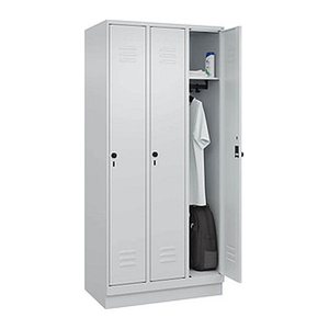 CP Spind Classic PLUS lichtgrau 080020-30 S10009, 3 Schließfächer 90,0 x 50,0 x 195,0 cm