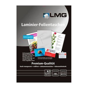 LMG Laminierfolien glänzend für A3 125 micron, 100 St.