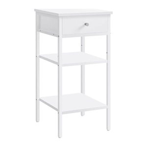 VASAGLE Nachttisch rechteckig MDF-Platte weiß 35,0 x 35,0 x 70,0 cm, 1 St.