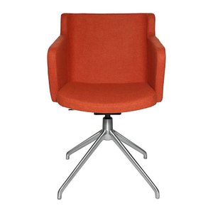 Topstar Besuchersessel SFH 1.0 orange edelstahl, Optik matt Stoff 58,0 x 66,0 x 87,0 - 90,0 cm, 1 St.