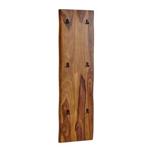 WOHNLING Wandgarderobe WL6.548 sheesham Holz 6 Haken 40,0 x 140,0 cm, 1 St.