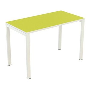 PAPERFLOW easyDesk Schreibtisch grün rechteckig, 4-Fuß-Gestell weiß 114,0 x 60,0 cm