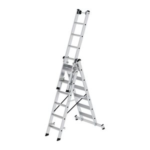MUNK Vielzweckleiter silber 3x 6 Stufen