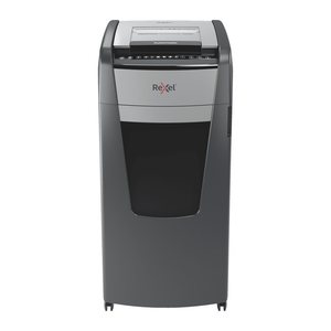 AKTION: Rexel Optimum AutoFeed+ 600M Aktenvernichter mit Partikelschnitt P-5, 2 x 15 mm, bis 600 Blatt, schwarz mit 200 Euro CashBack