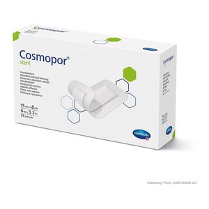 HARTMANN Wundverband Pflaster Cosmopor® Steril 9008087 weiß 8,0 x 15,0 cm, 25 St.