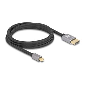 DELOCK Mini DisplayPort zu DisplayPort 8K 60 Hz 2 m grau