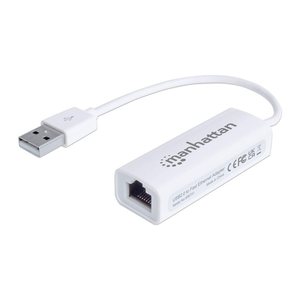 MANHATTAN USB Adapter USB 2.0 -> RJ45 Fast Ethernet weiß