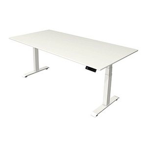 Kerkmann Move 4 elektrisch höhenverstellbarer Schreibtisch weiß rechteckig, T-Fuß-Gestell weiß 200,0 x 100,0 cm