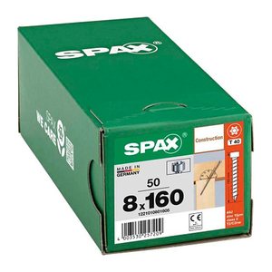 SPAX® Holzbauschrauben T40 Zylinderkopf WIROX 1221010801605 8 mm x 160 mm, 50 St.