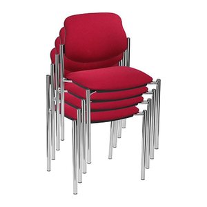 Nowy Styl Besucherstühle Styl STYL CHROM C-29 4ER bordeaux Stoff, 4 St.