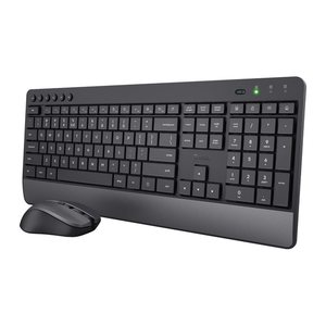Trust Trezo Wireless Comfort Tastatur-Maus-Set kabellos schwarz